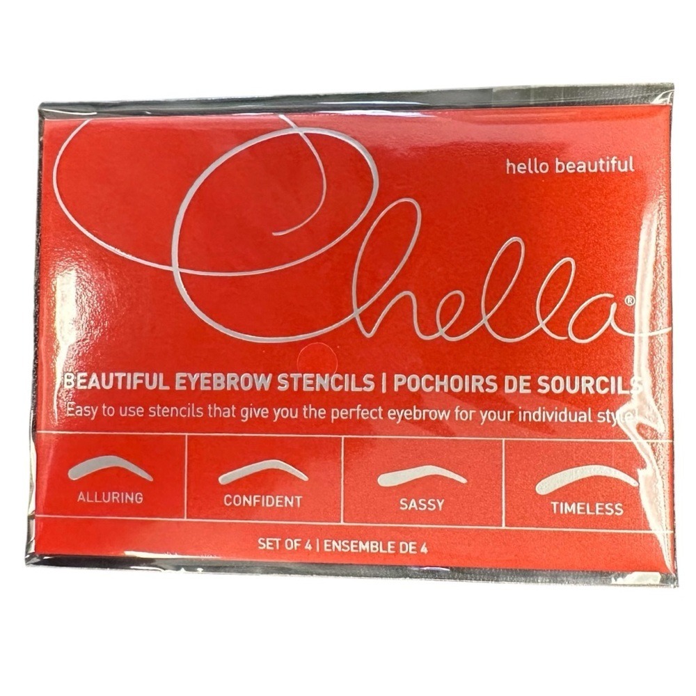 Chella Beautiful Eyebrow Stencil Set of 4 New Beauty Tool Unisex